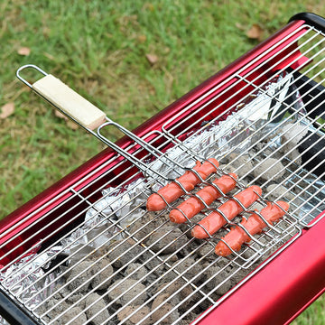 Wooden Handle BBQ Tongs