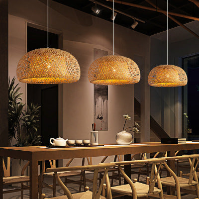 Japanese Style Bamboo Pendant Lamp