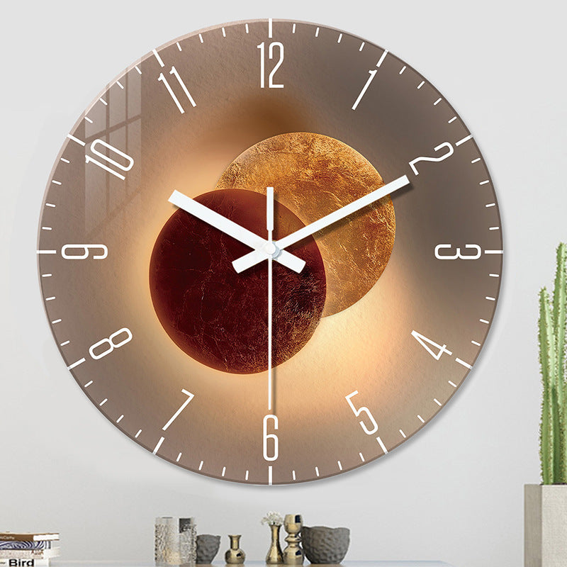 Modern Silent Glass Wall Clock