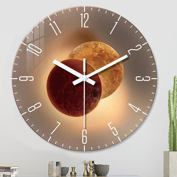 Modern Silent Glass Wall Clock