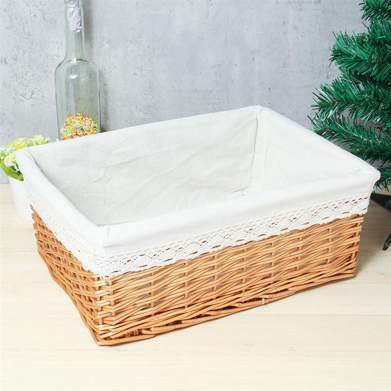 Woven Wicker Storage Basket – Decorative Snack Box