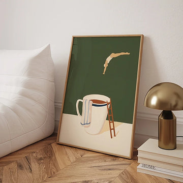 Retro Coffee Poster – Canvas Wall Art for Kitchen & Living Room