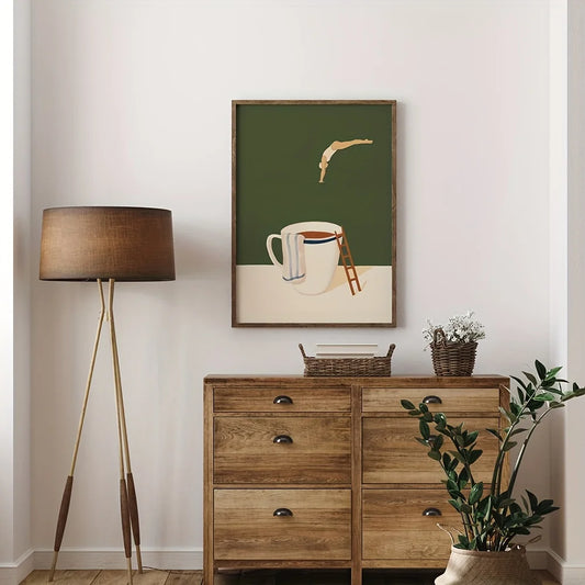 Retro Coffee Poster – Canvas Wall Art for Kitchen & Living Room