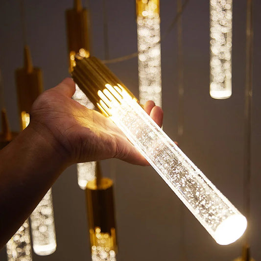 Crystal Bubble Pendant Light – Modern Teardrop Design